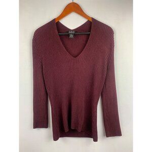 I.N.C Petite Ribbed V-Neck Top S